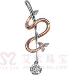 18K彩金45分钻石吊坠D605G